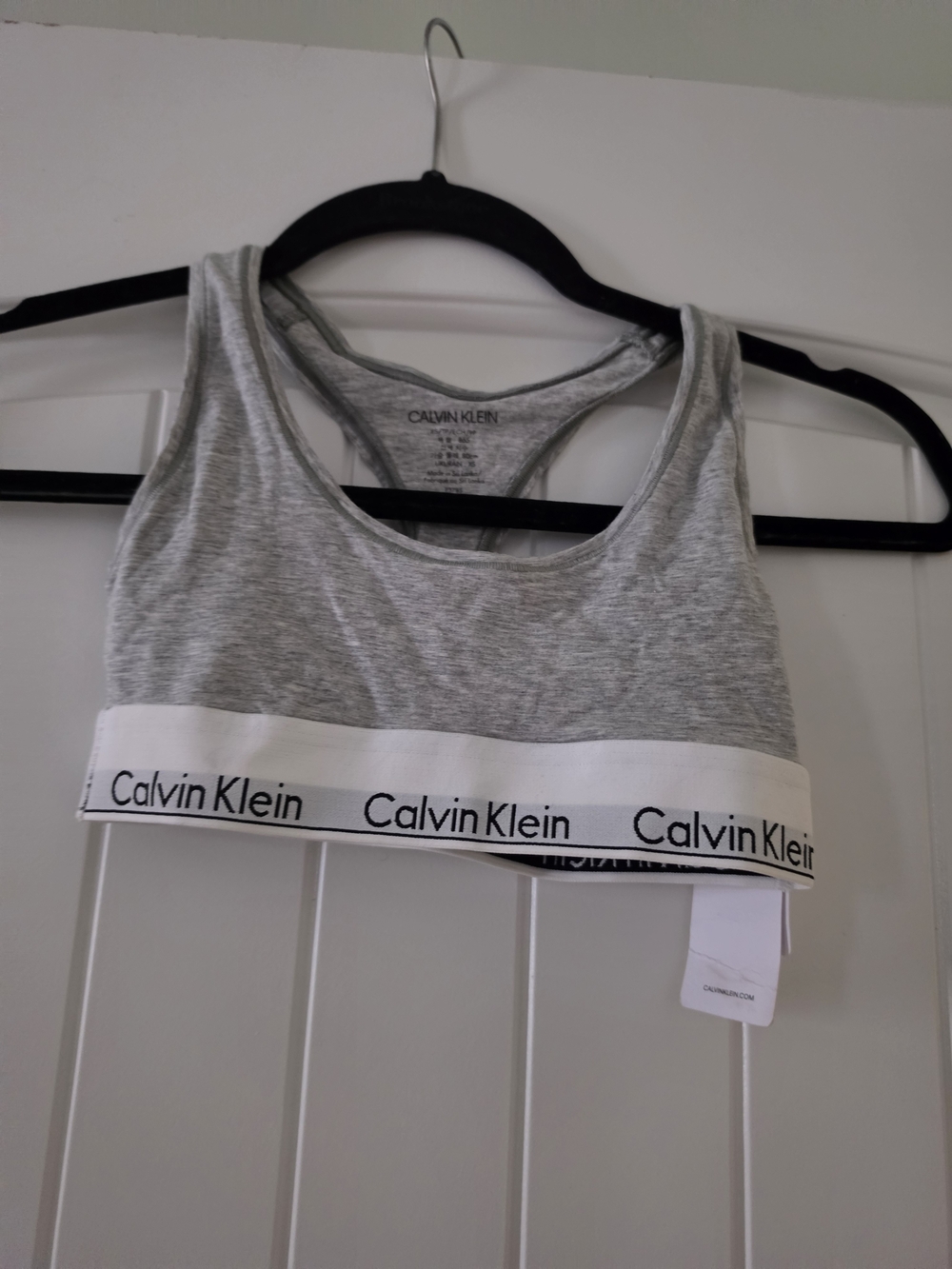 Calvin Klein Heather Gray Logo Bralette
